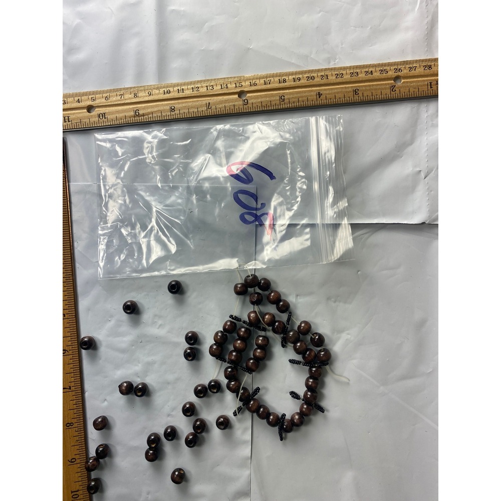 Wood broken Beads Dark Brown Round Spacer Beads for Jewelry Making Craft